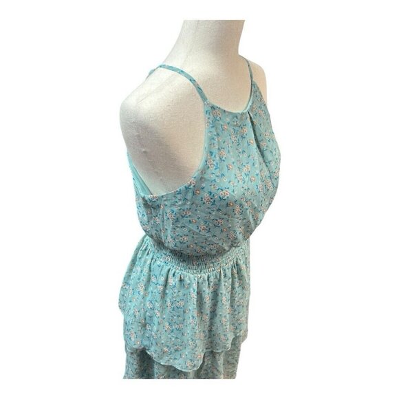 The General Good Floral Mini Dress~Size Small~Green Lined Ruffled Layers~L14 30 - Picture 4 of 12